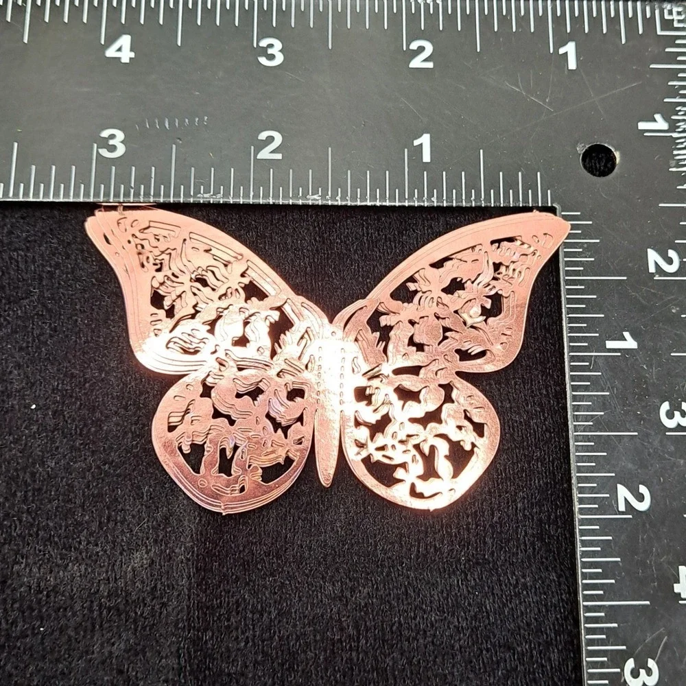 3D Butterfly Stickers Rose Gold 12pc‎ 4.5